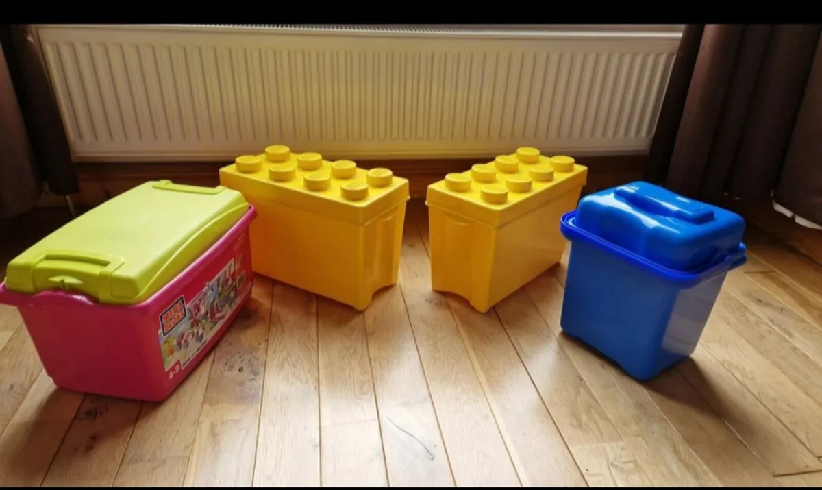 Four lego storage containers - Image 1