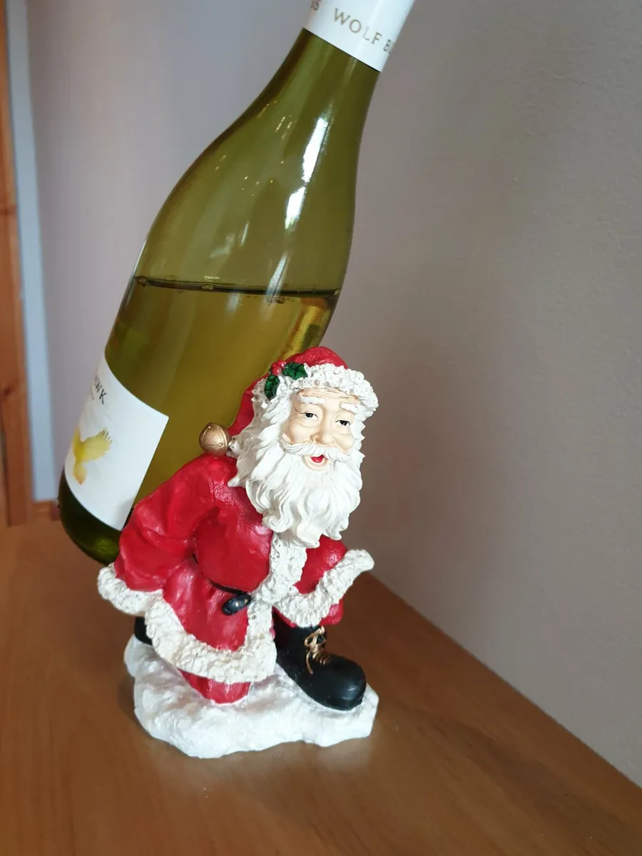 Two santa wine bottle holders - Image 2