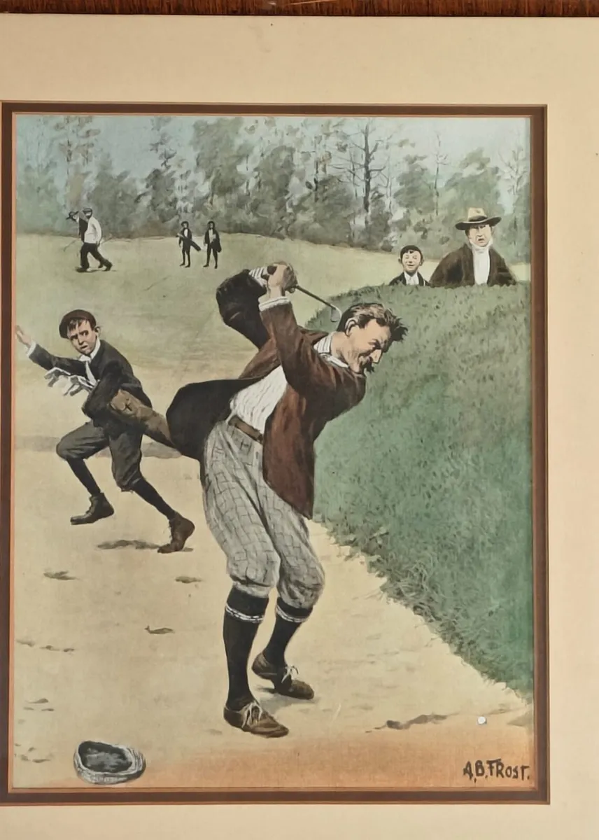 A. B. Frost Framed Golf Art Print "Temper" - Image 4