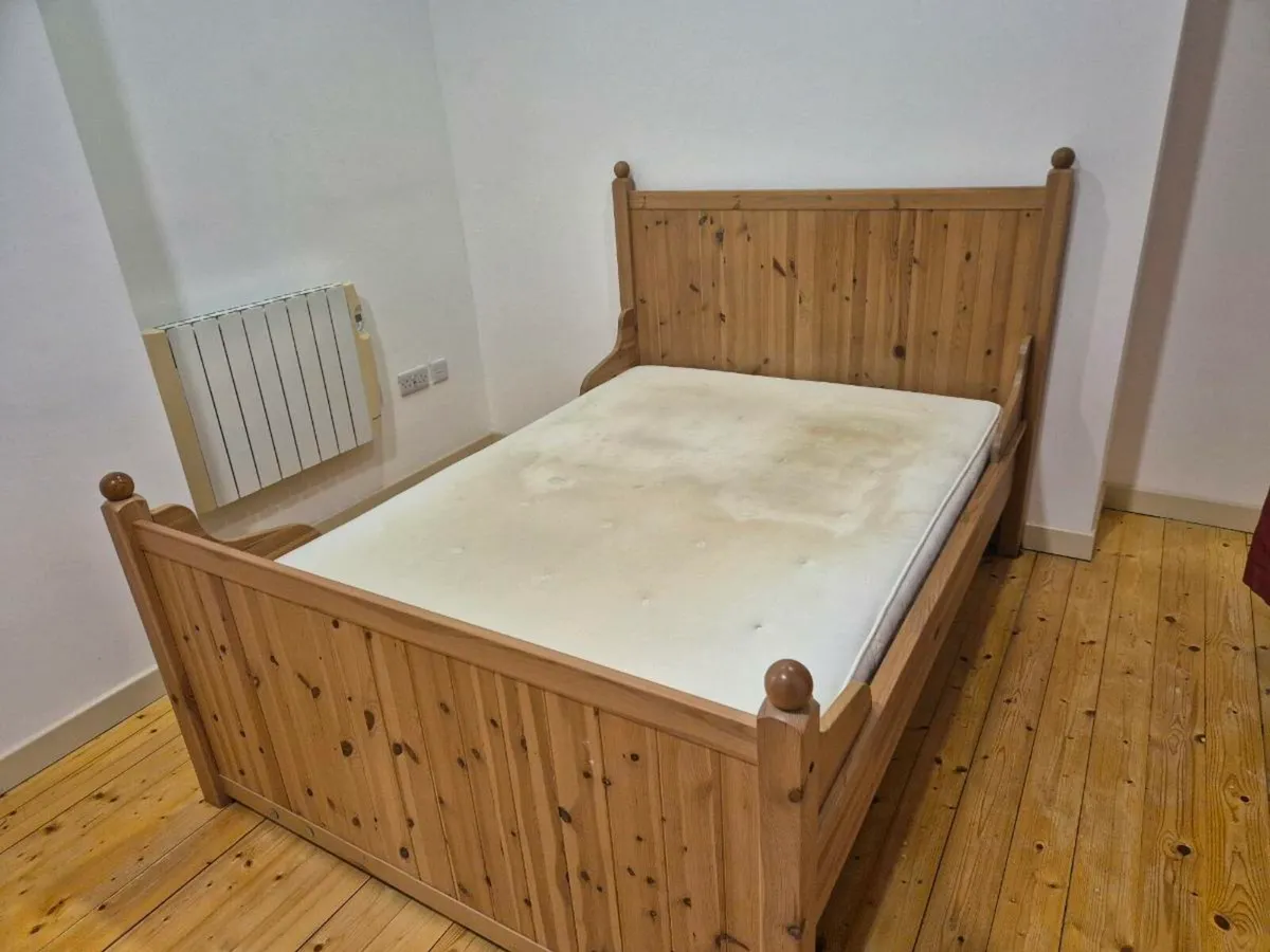 Double bed frame and mattress - Image 2