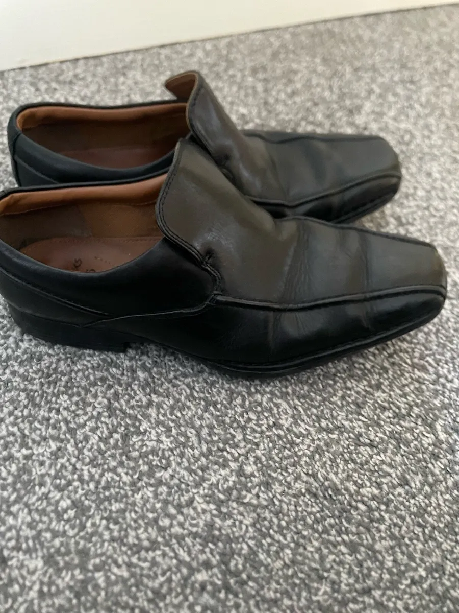 Clark’s Black Leather Slip on Shoes - Image 2