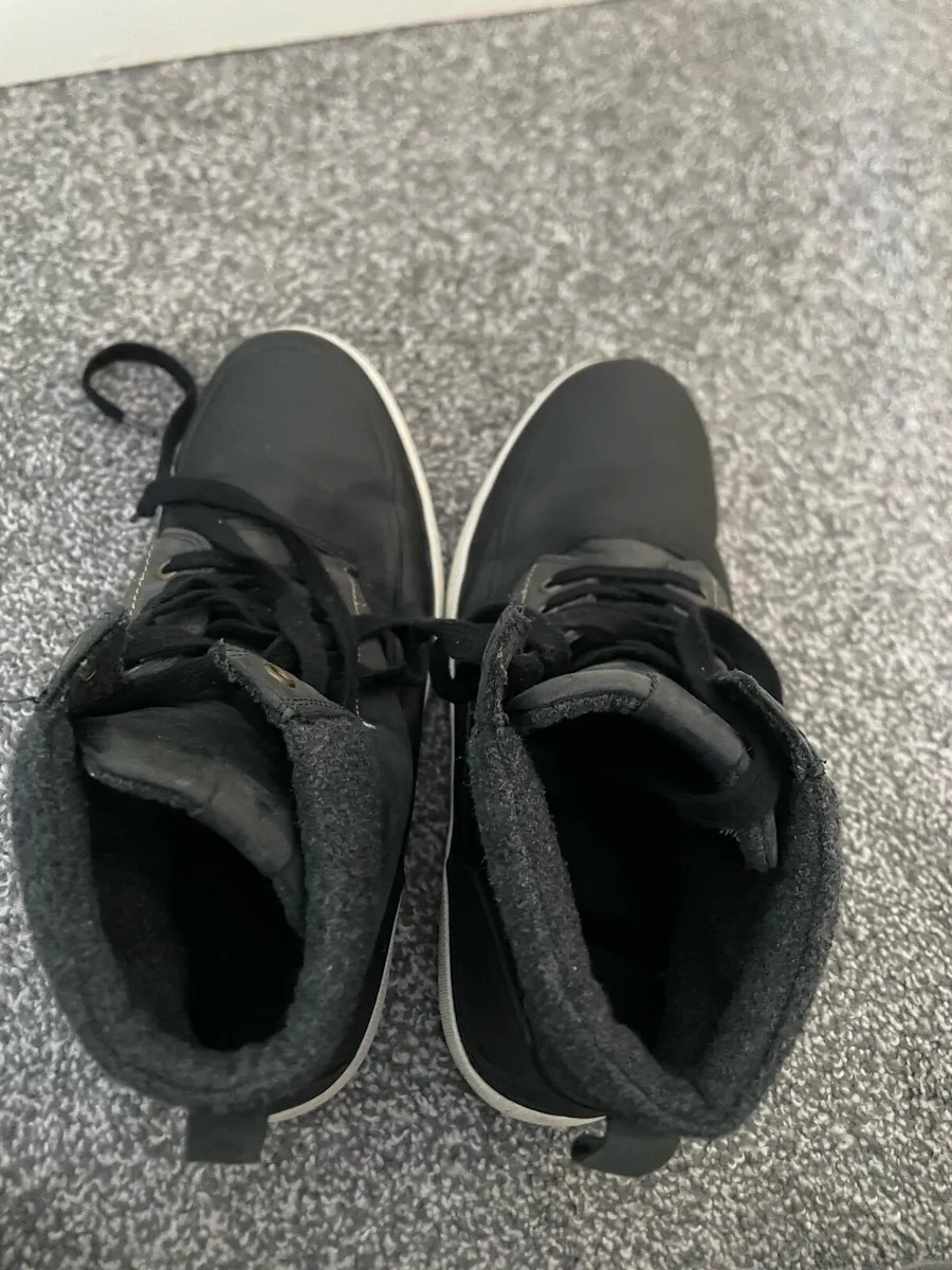 Also Navy High Top Boots with Fleece Collar - Image 1