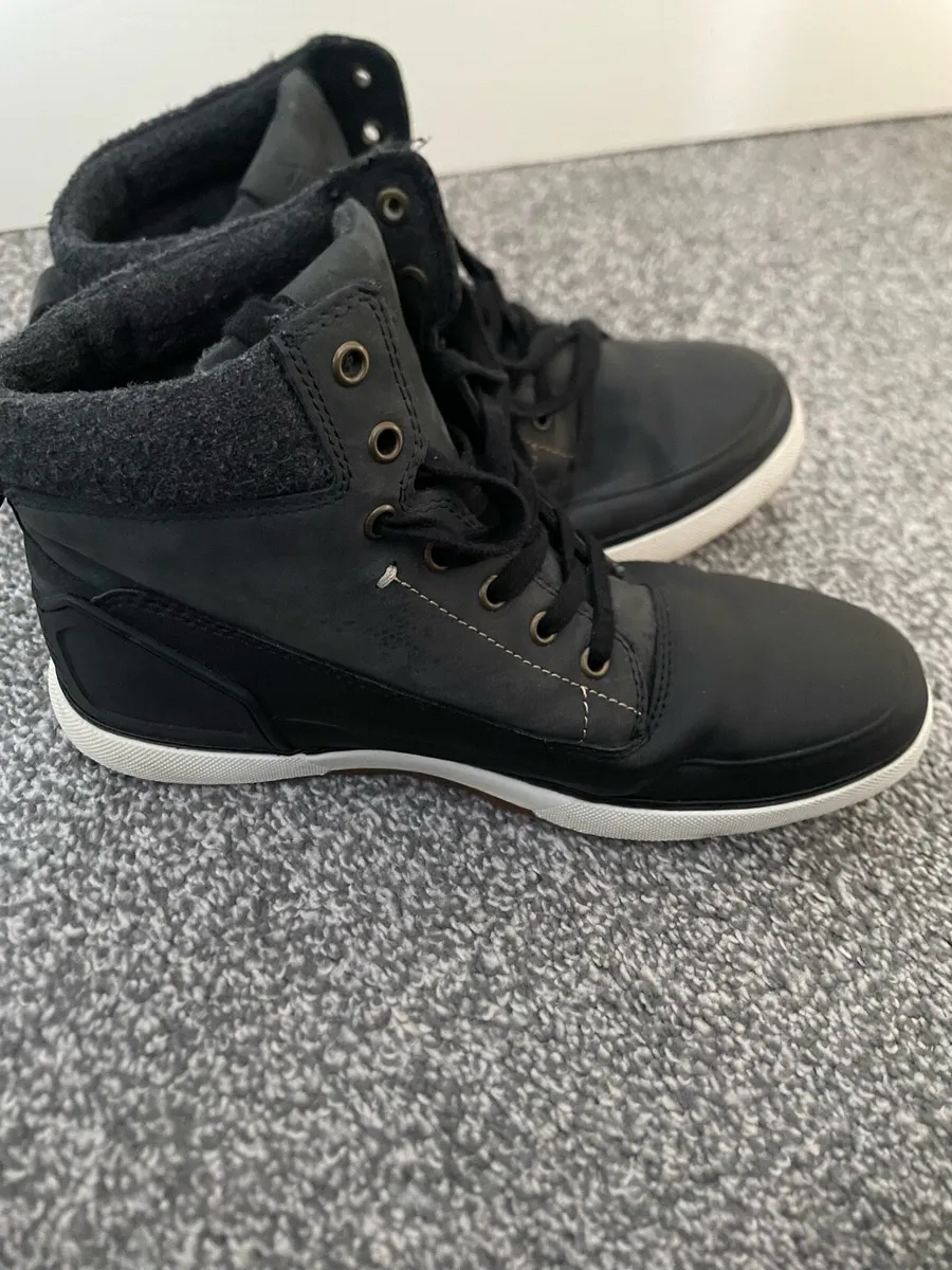 Also Navy High Top Boots with Fleece Collar - Image 2