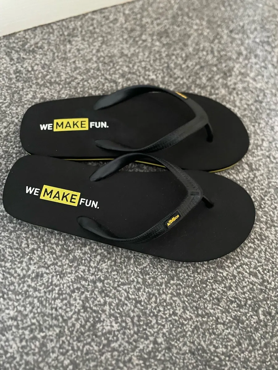 Activision Black & Yellow Sliders Flip Flops - Image 2