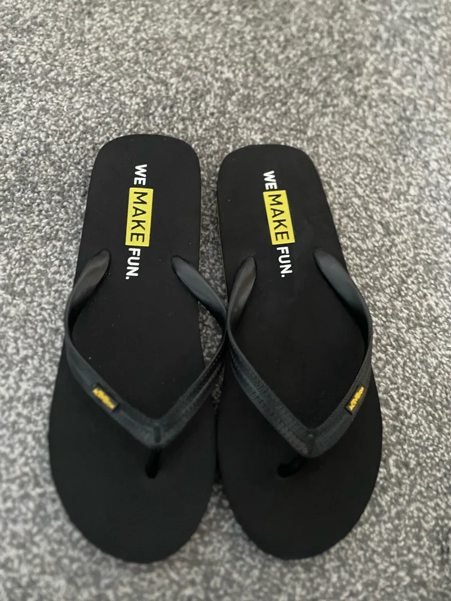 Activision Black & Yellow Sliders Flip Flops - Image 3