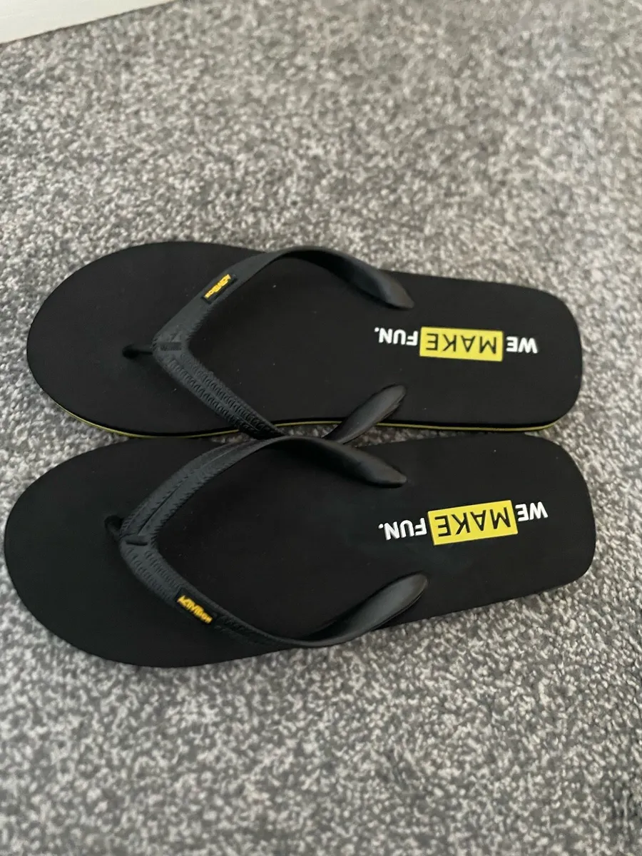 Activision Black & Yellow Sliders Flip Flops - Image 4