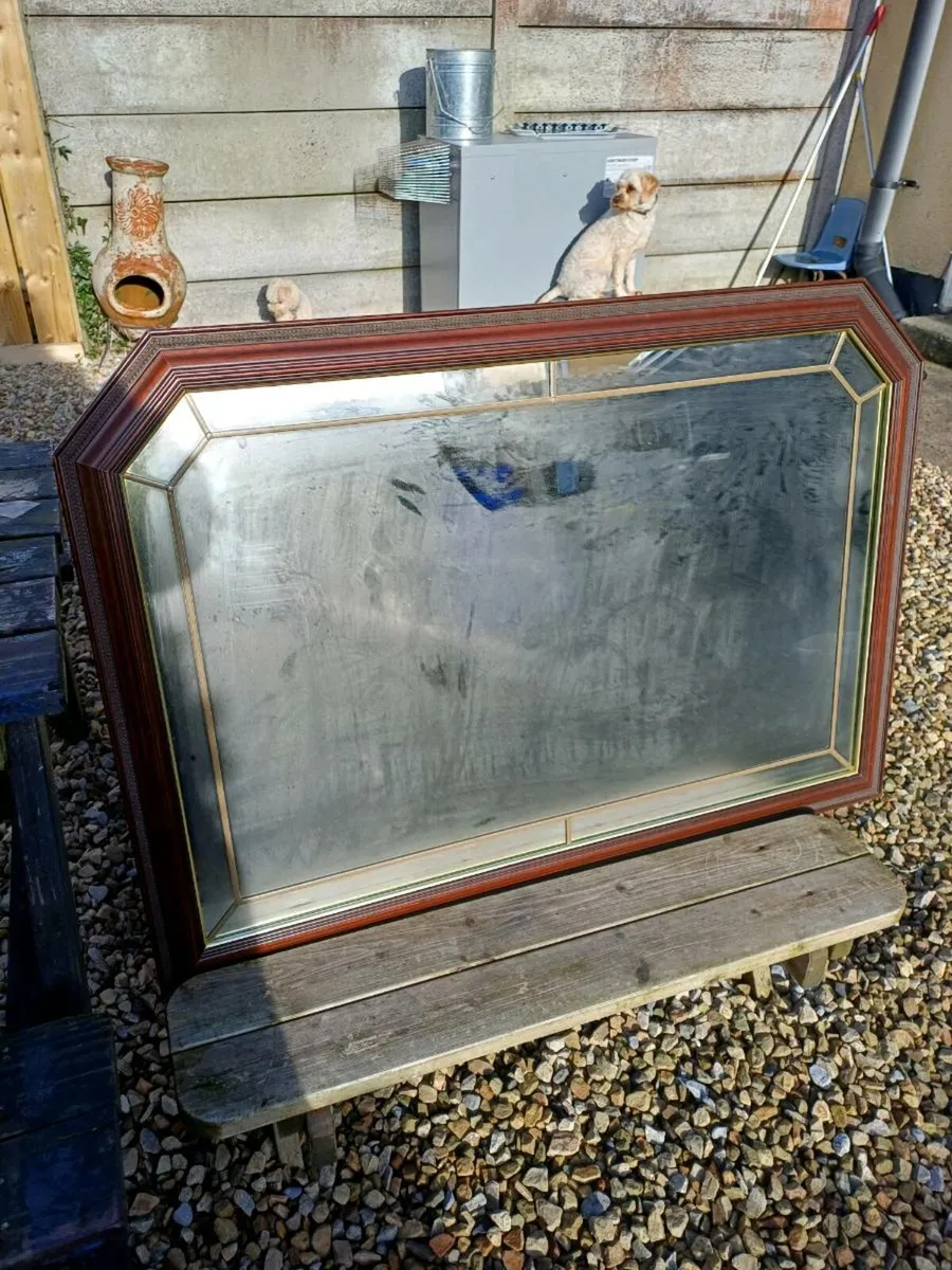 Vintage Leaded Mirror - Image 2