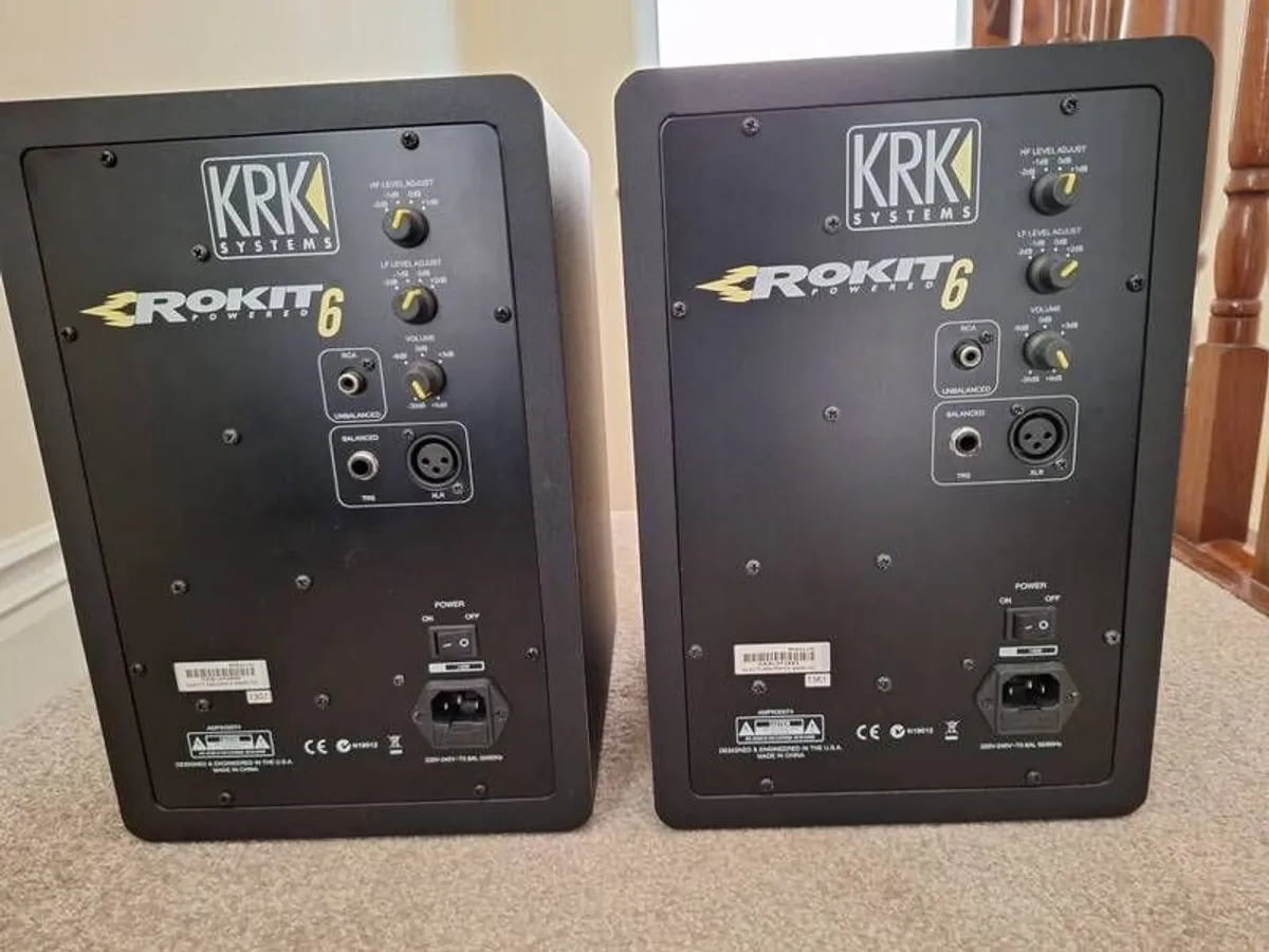 KRK Rokit 6 speakers with floor stands - Image 2
