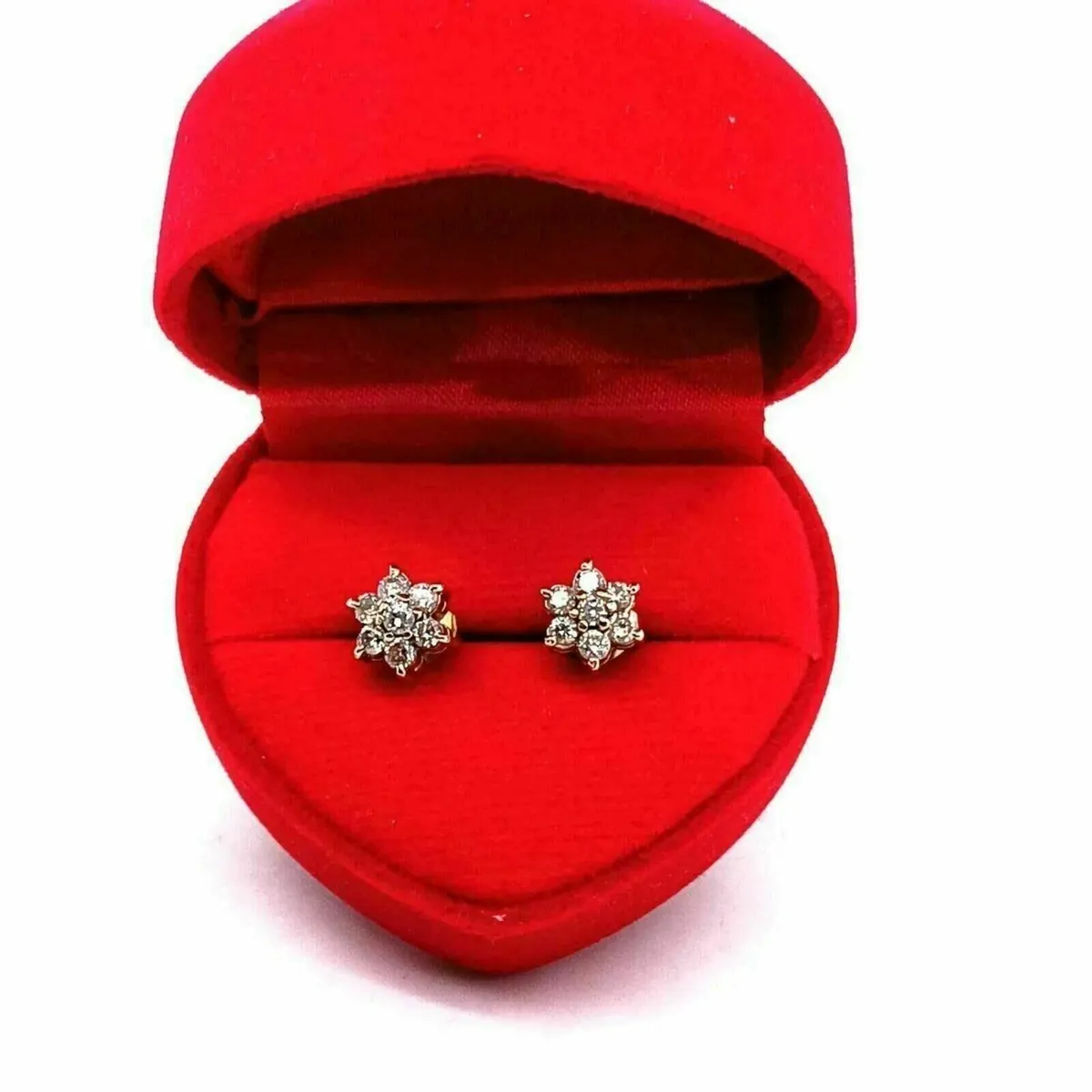 18k Yellow Gold & Diamond Daisy Earrings - Image 3