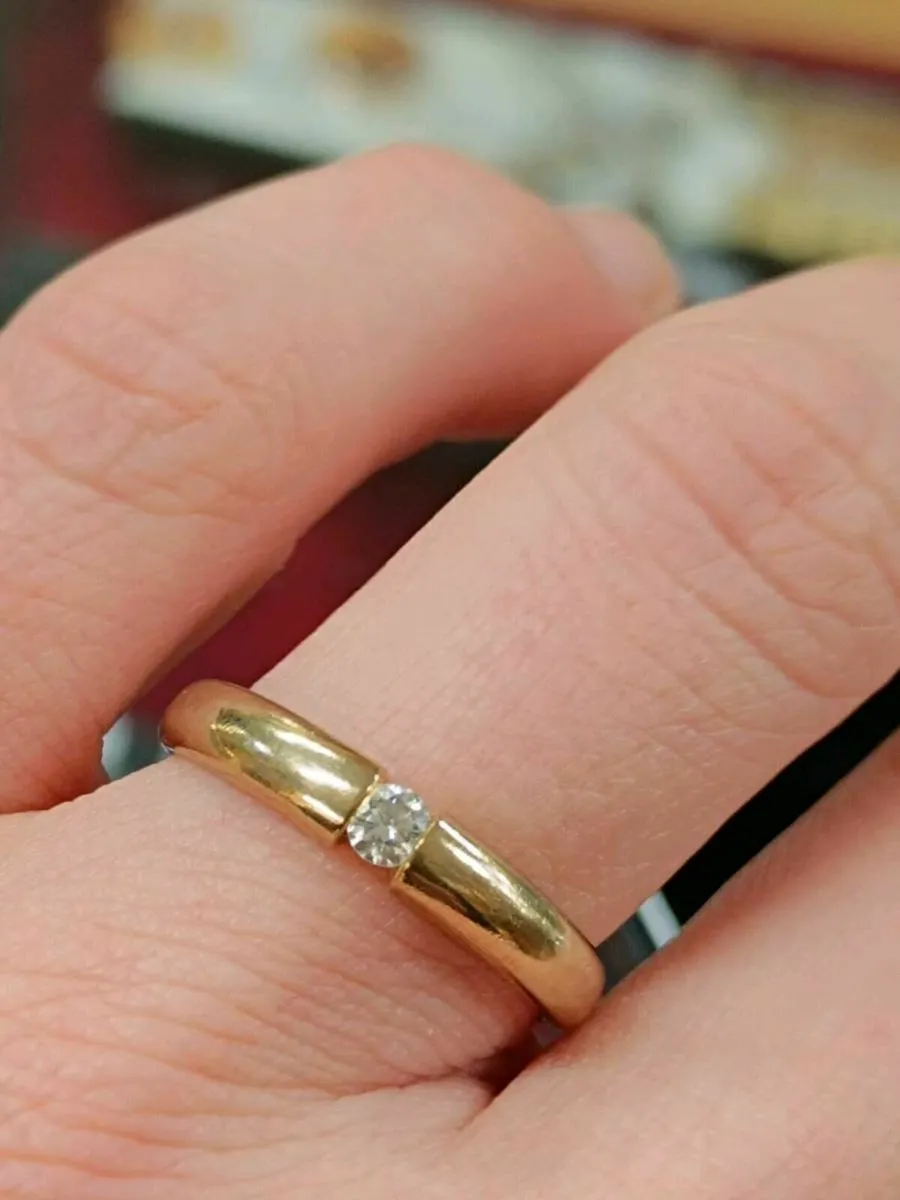 Eclipse Diamond Ring , 8k yellow gold - Image 4