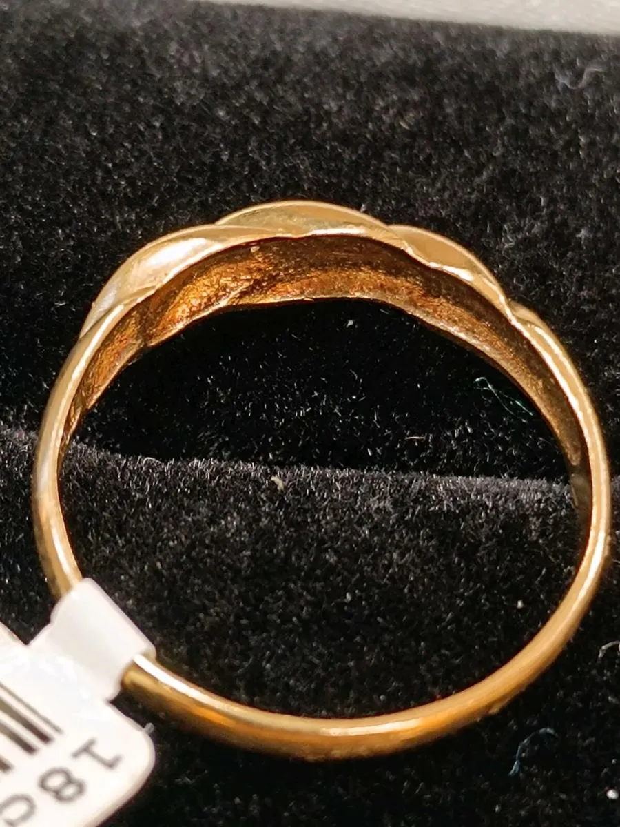 18k Yellow Gold Croissant Ring - Image 4