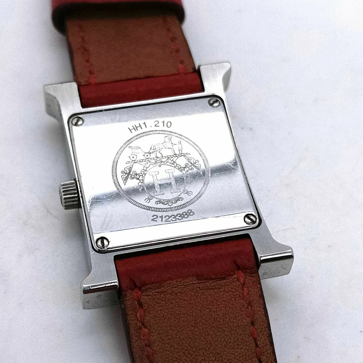 Hermes HH1.210 Watch,Red Leather Strap - Image 3
