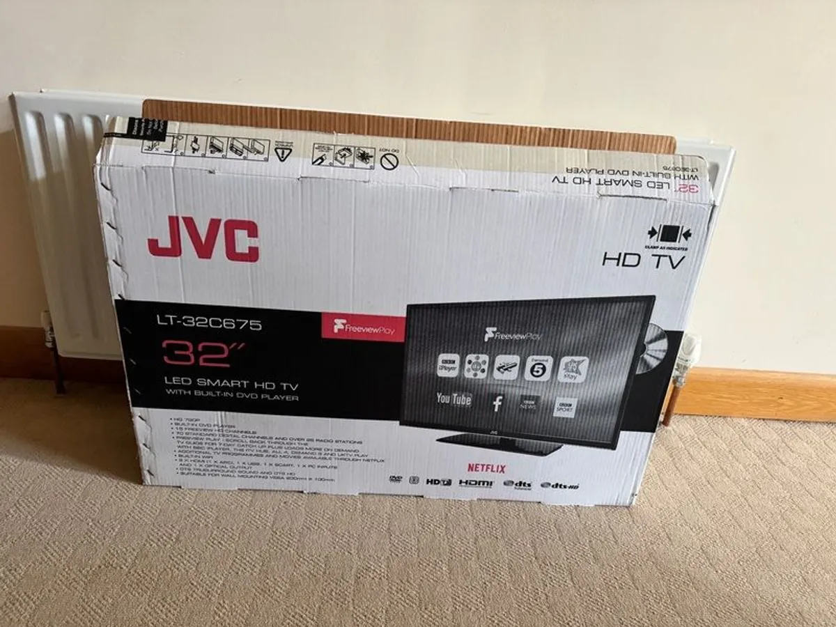 32" JVC HD Smart TV DVD Player Like New - Image 2