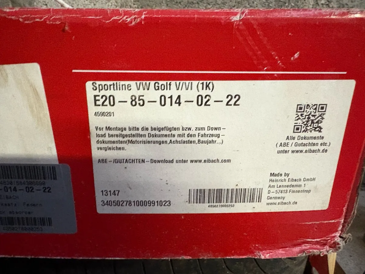 Vw golf mk5 Eibach sportline springs - Image 2