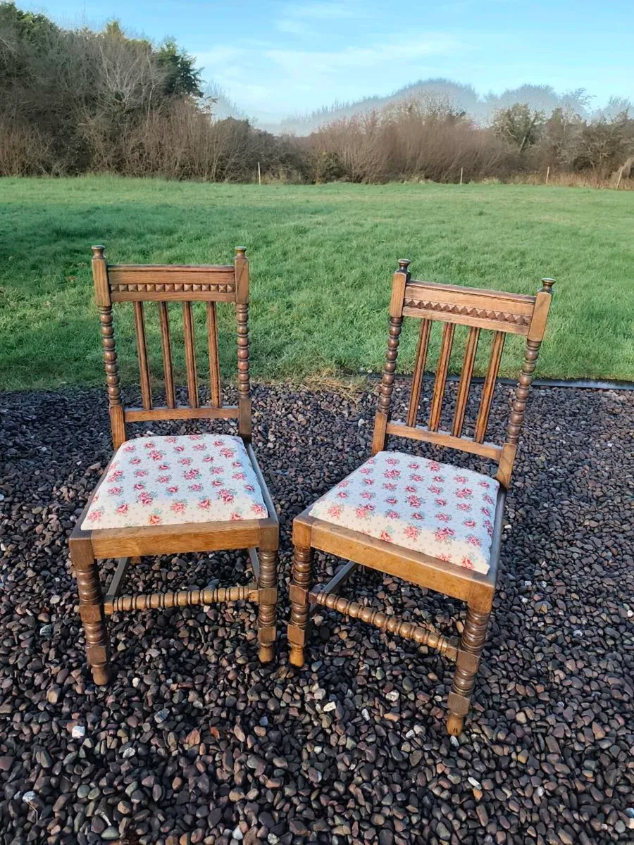 Antique dinings chairs - Image 3