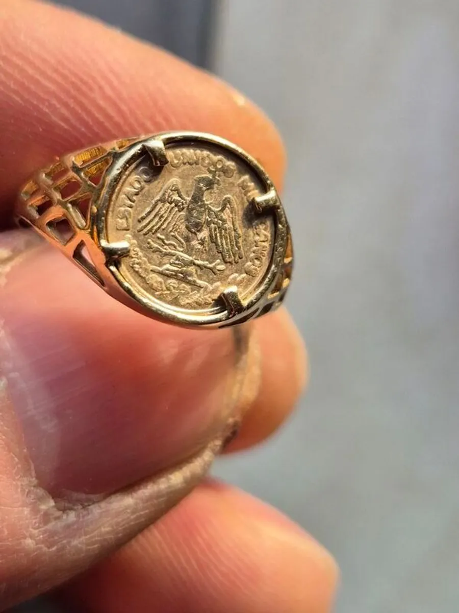 Vintage 9ct gold sovereign  ring - Image 3