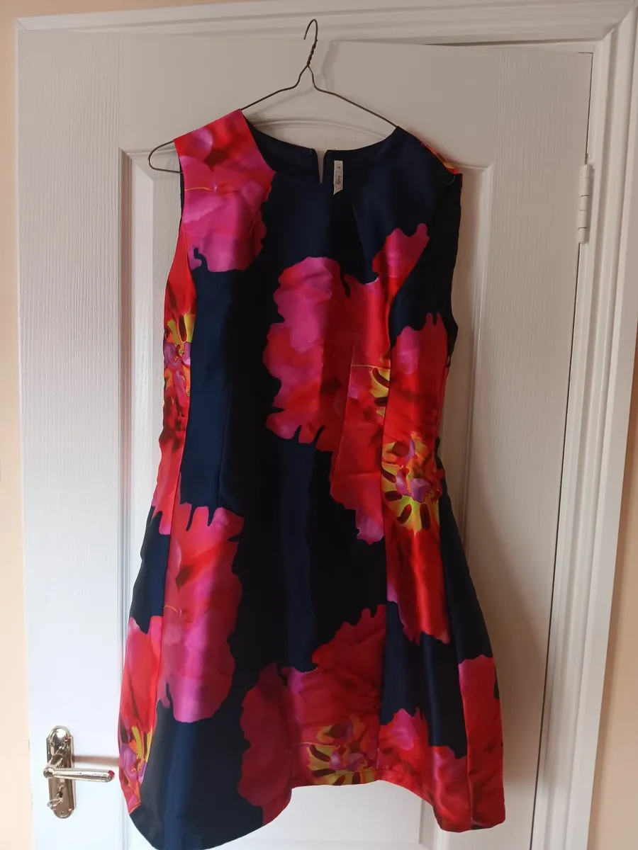 Navy yellow pink Dress - Image 1