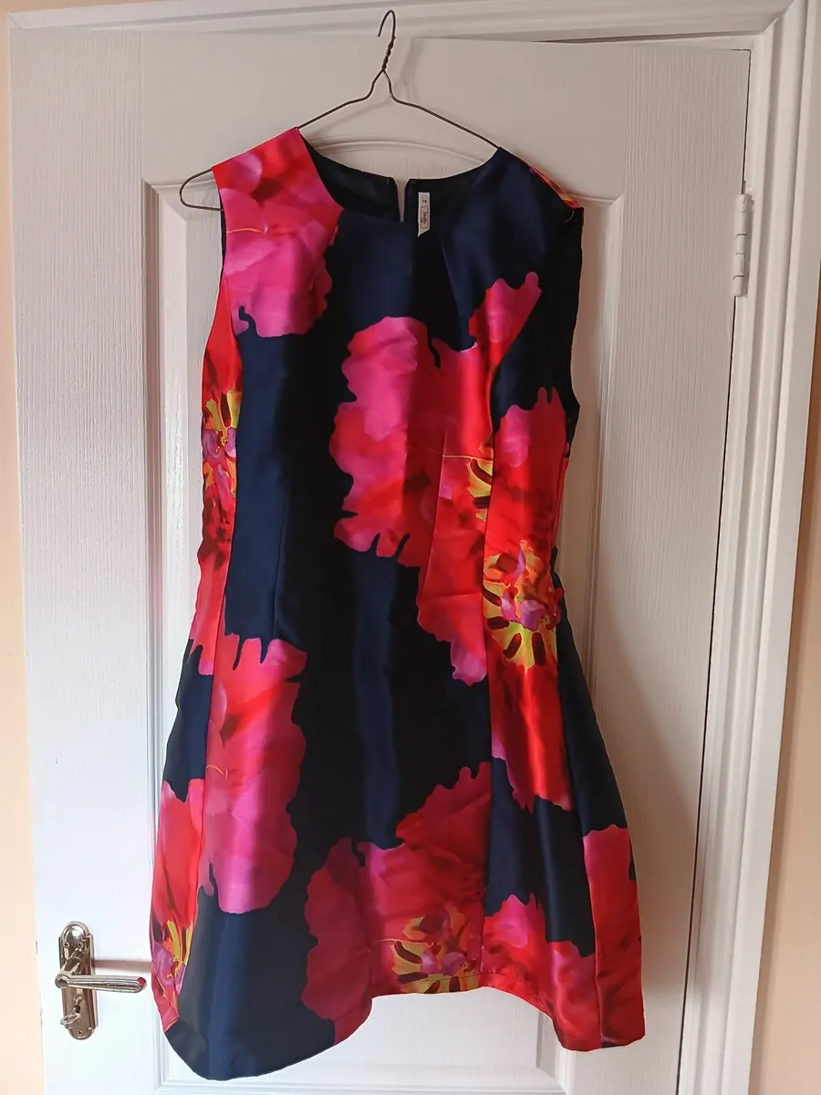 Navy yellow pink Dress - Image 2