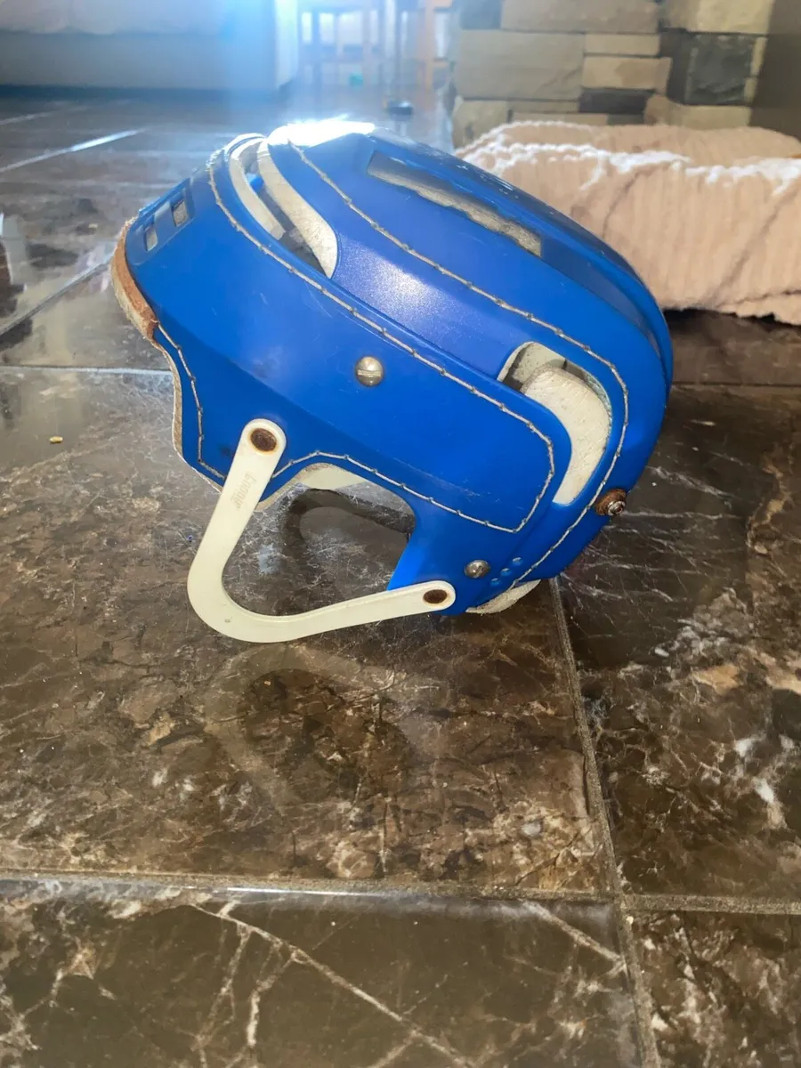 Old style blue hobie hurling helmet - Image 2