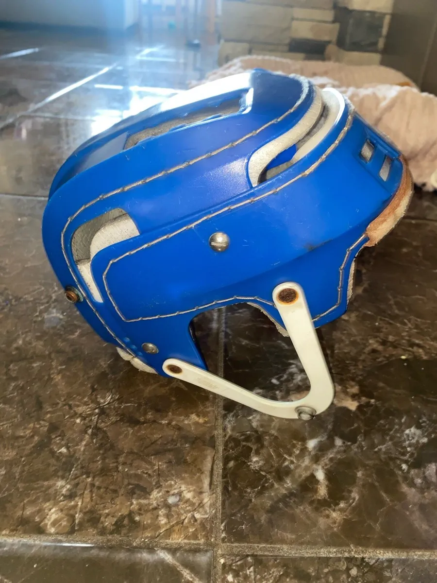 Old style blue hobie hurling helmet - Image 3
