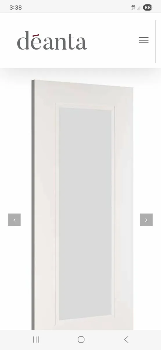 Deanta Primed Nm11g Frosted shaker glass doors