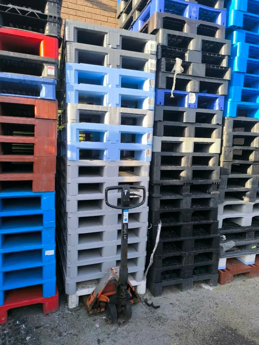 Large amount of plastic pallets - Image 1