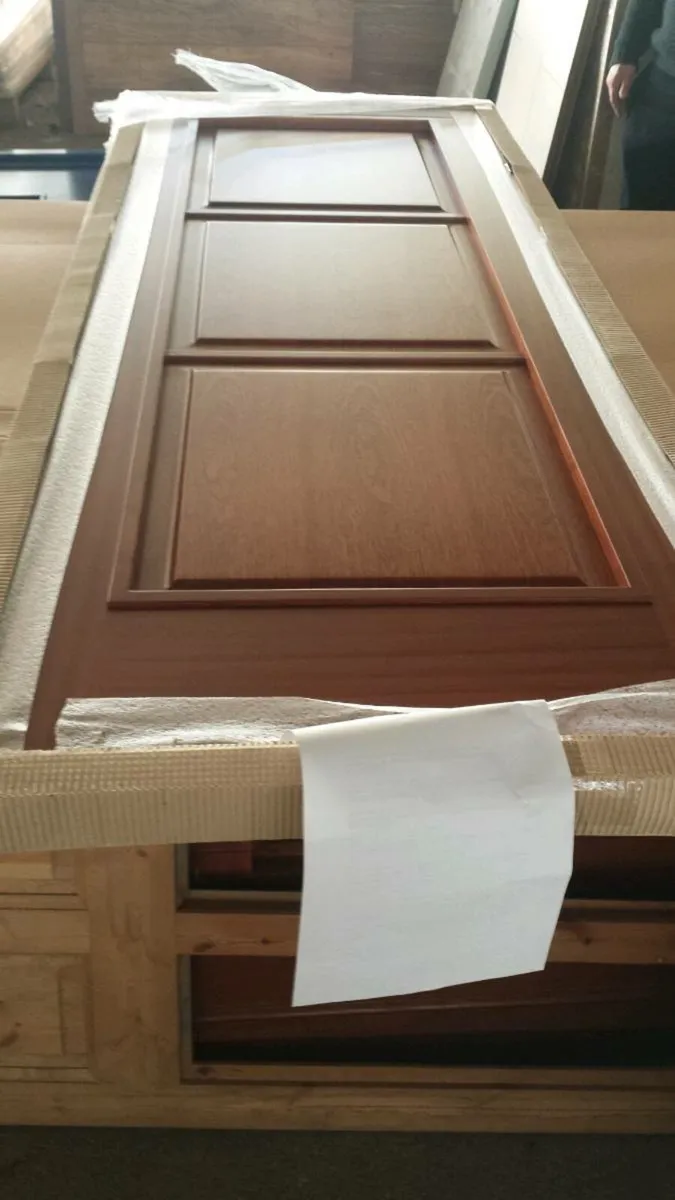 Mahogany 3 Panel Heavy Solid Door 80x34 - Image 2