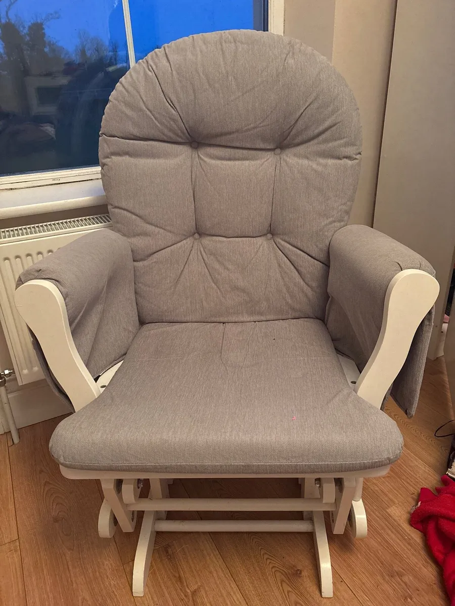 Nursing rocking chair & matching footstool. - Image 1