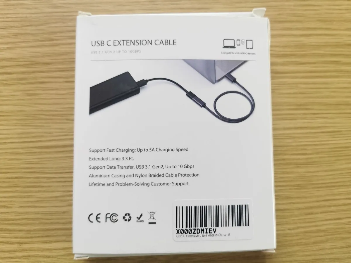 USB C Extension Cable Male to Female Thunderbolt 3 - Image 2