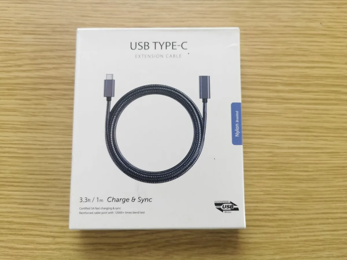 USB C Extension Cable Male to Female Thunderbolt 3 - Image 1
