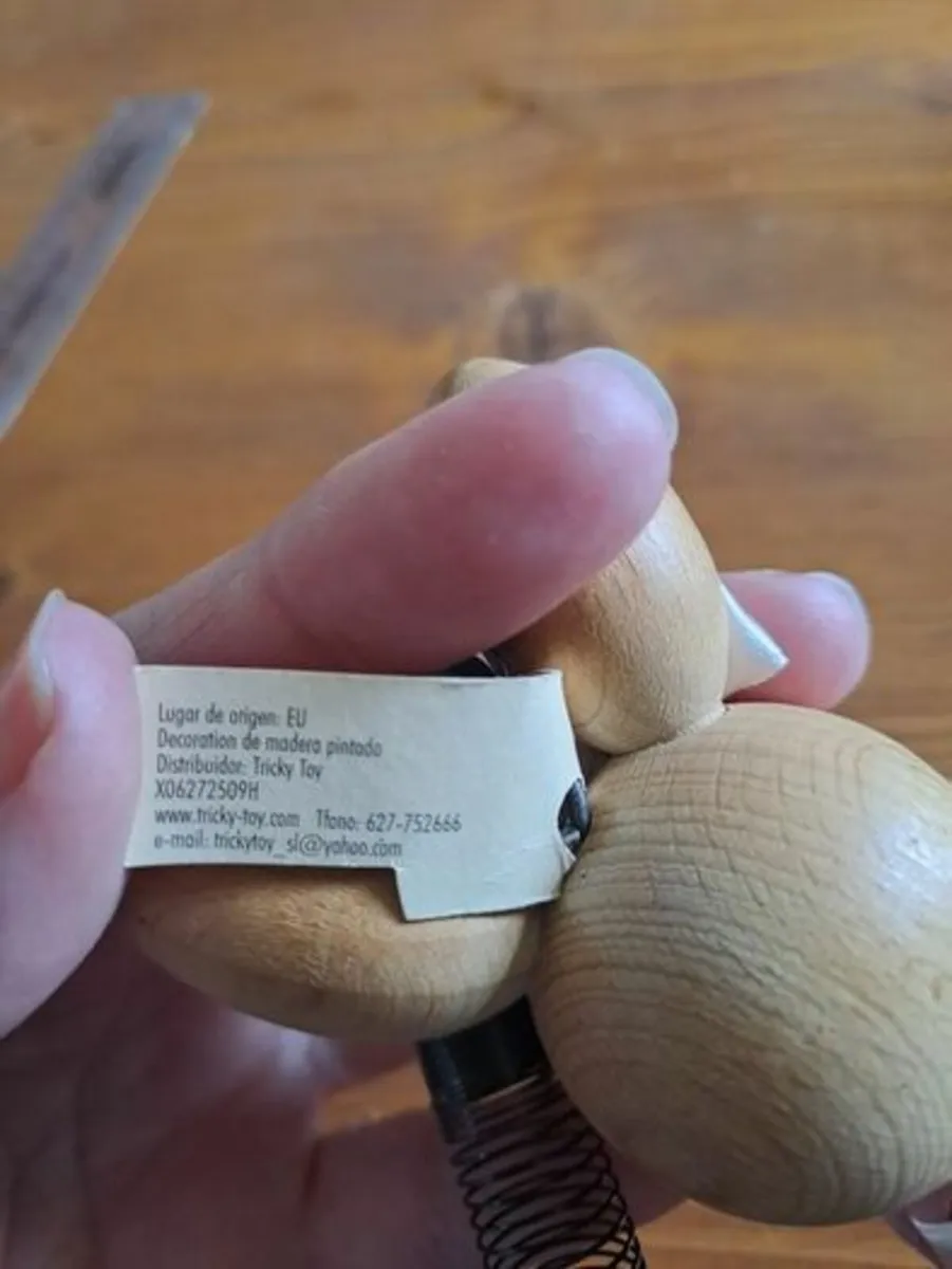 Bunny Bouncy spring wooden toy - Image 3