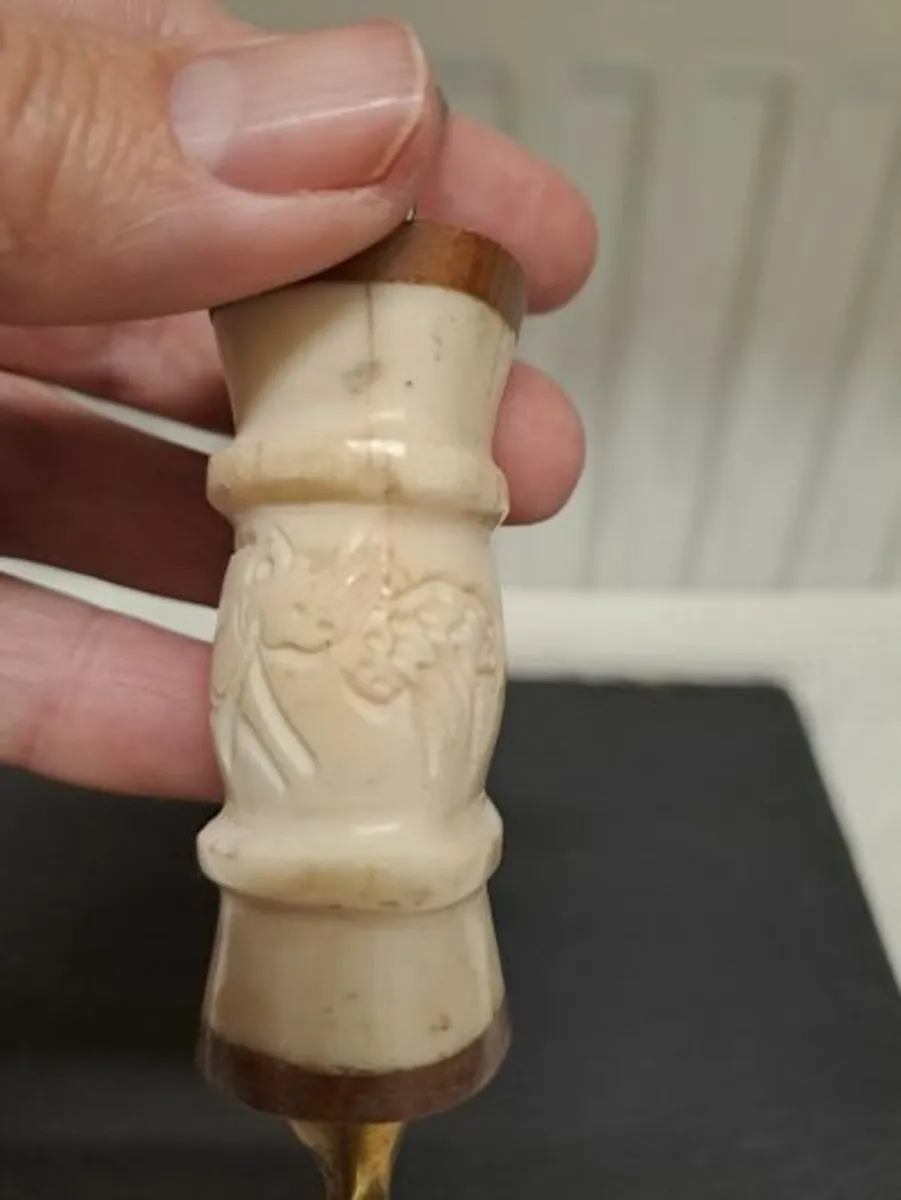 Carved bone and Copper bottle opener Zambia - Image 2