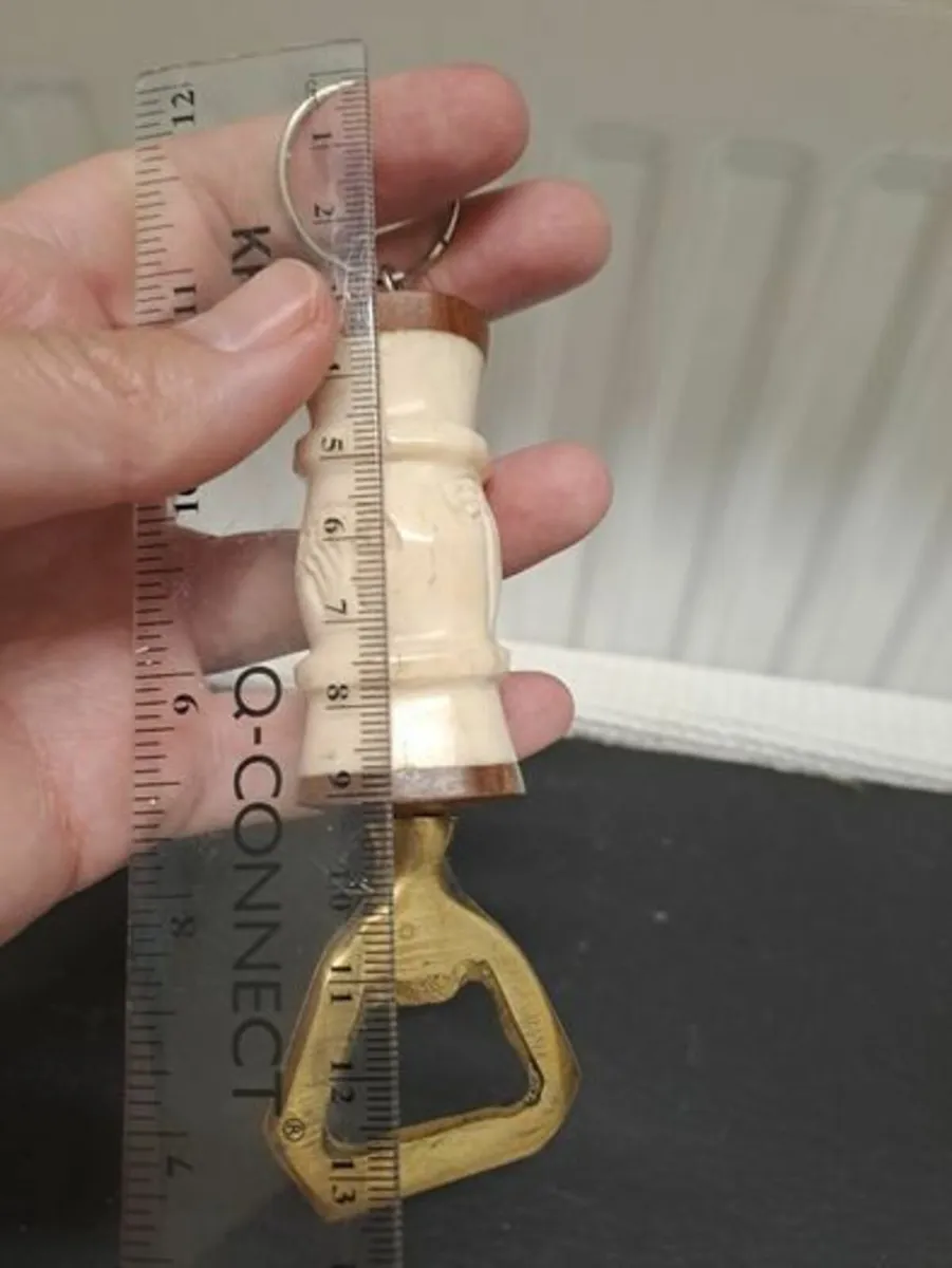 Carved bone and Copper bottle opener Zambia - Image 4