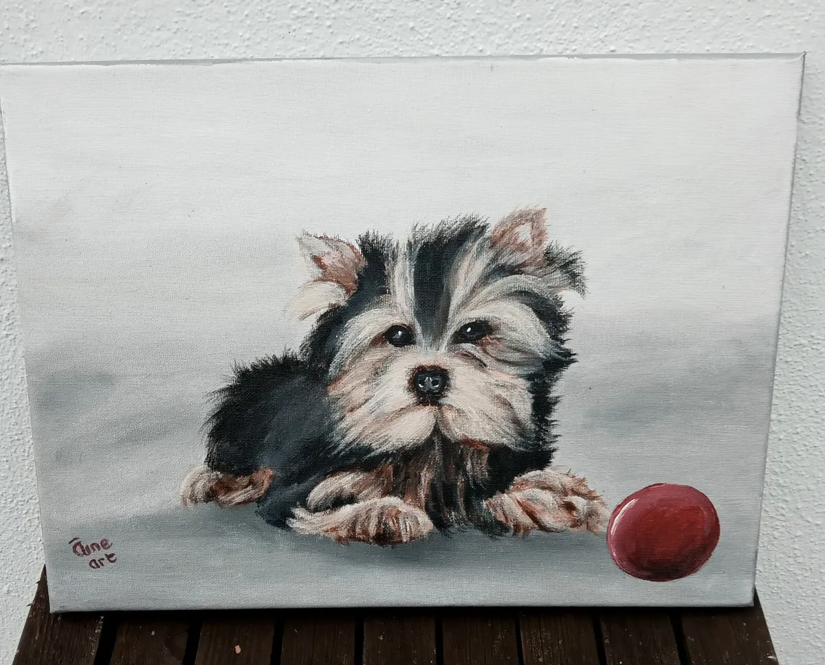 Original Painting  The Little Yorkie