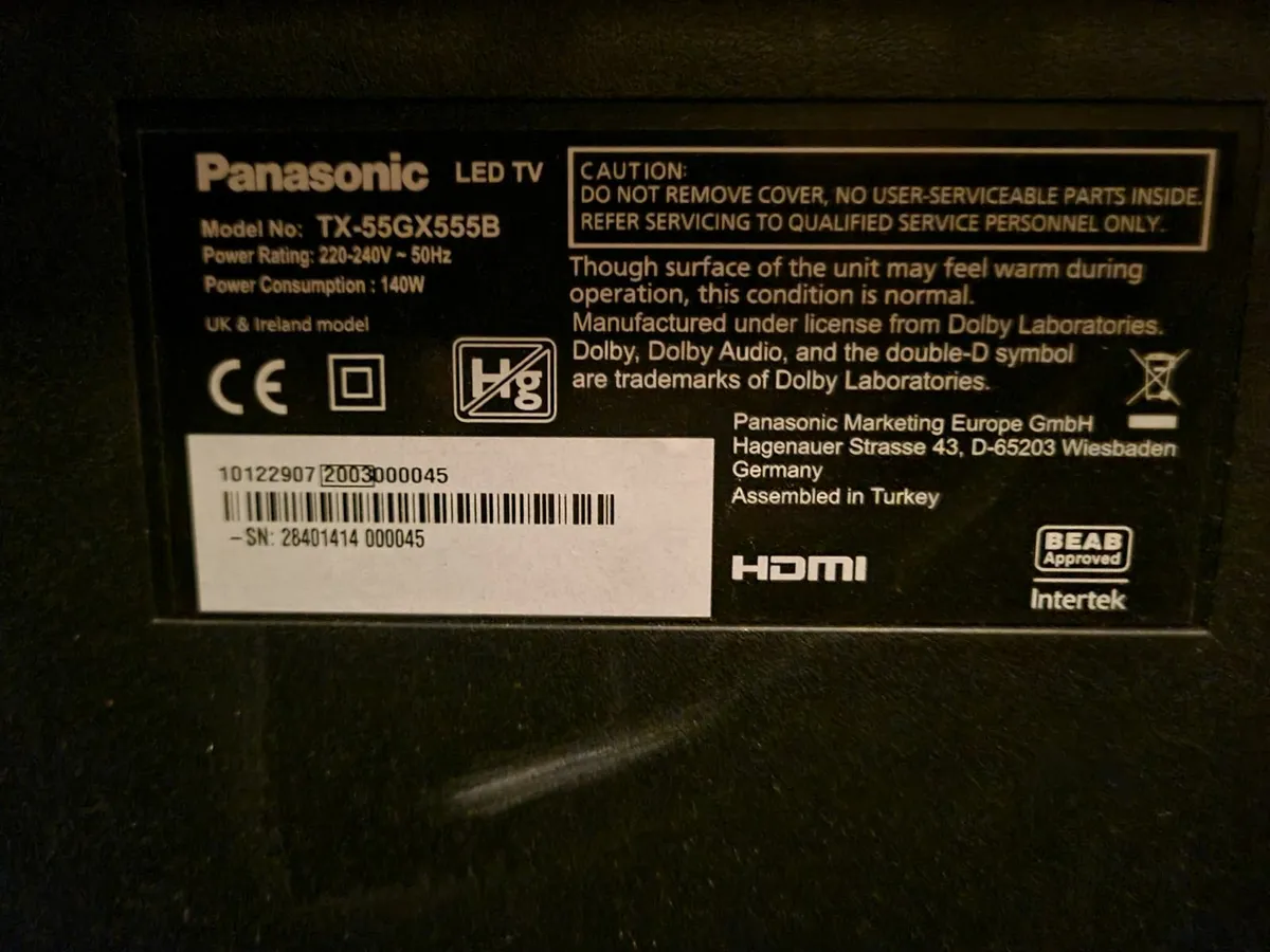 Panasonic 55” 4K Smart TV - Image 4