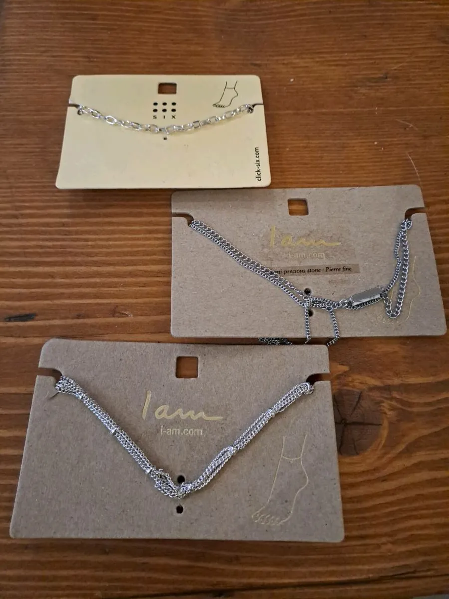 3 ankle bracelets - Image 1