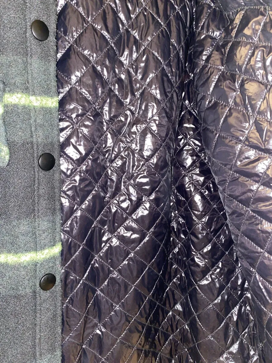 ZARA Quilted Plaid Shacket Jacket | Black & Green - Image 2