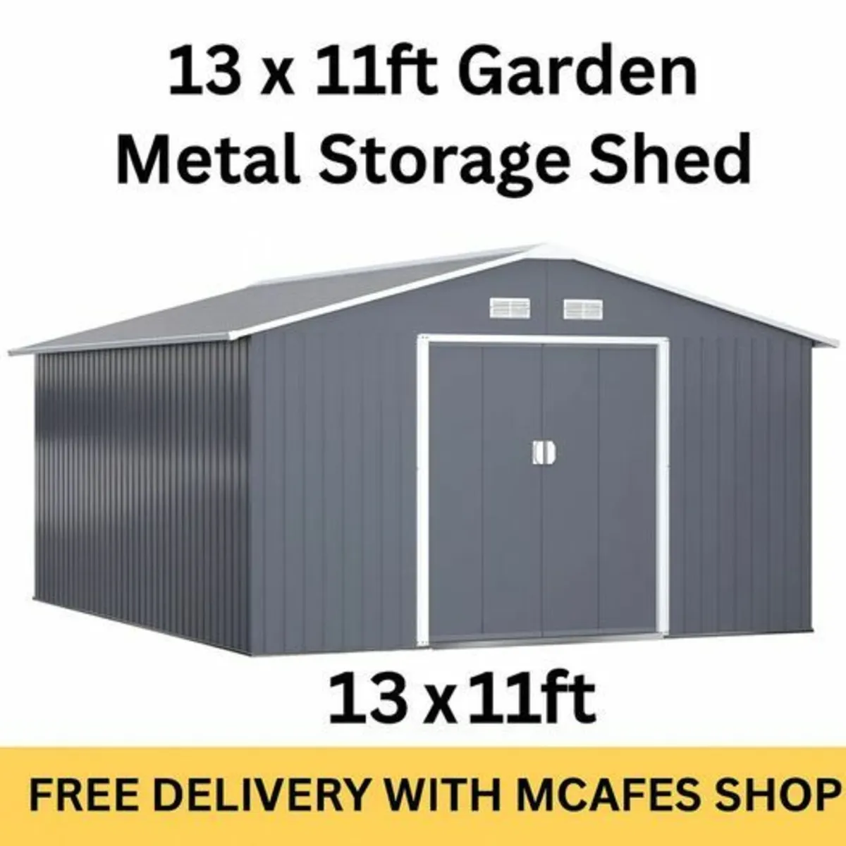 Metal Shed 13 x 11ft - Image 4