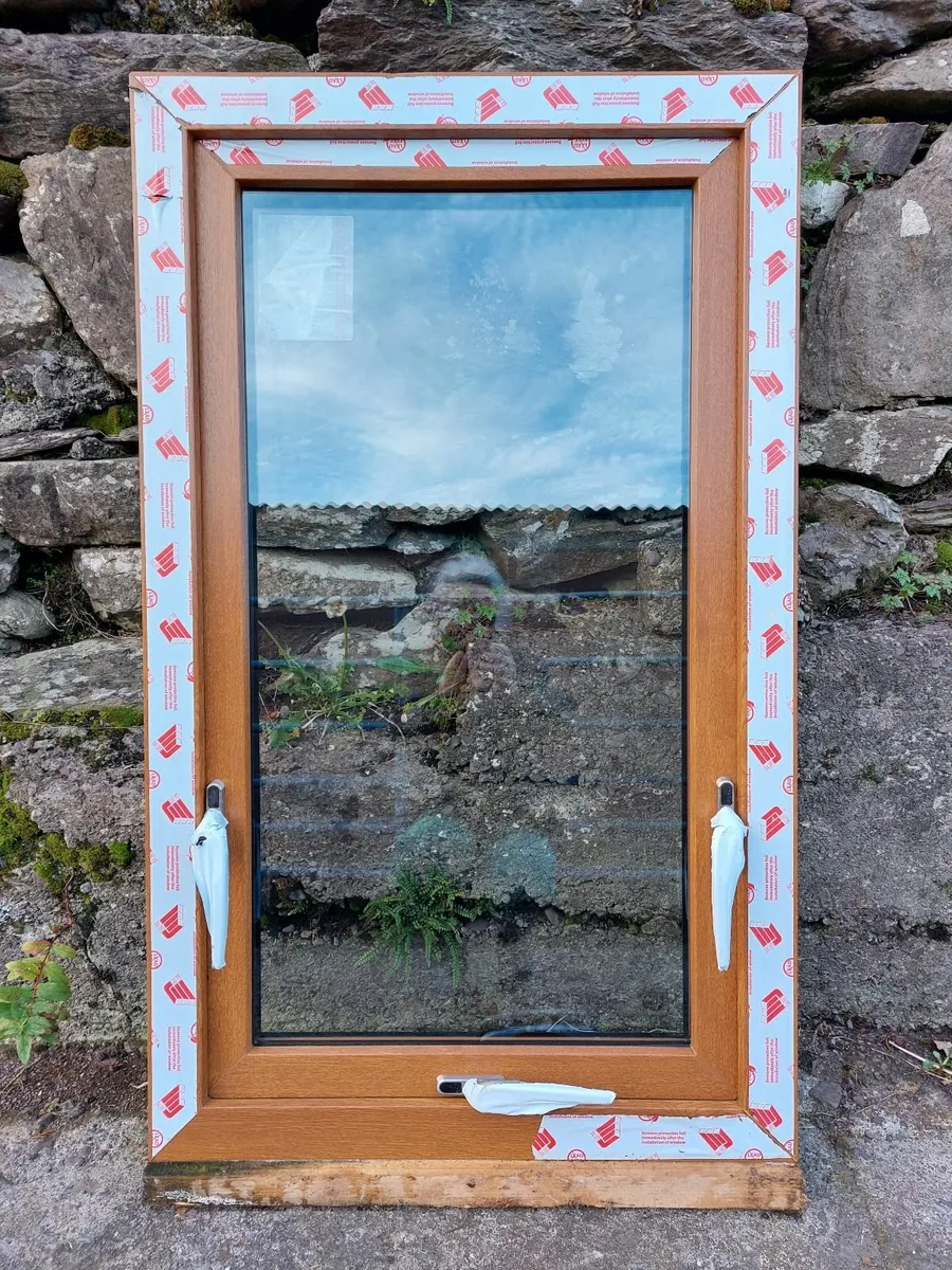 2 New uPVC Double-Glazed Windows "Golden Oak" - Image 3