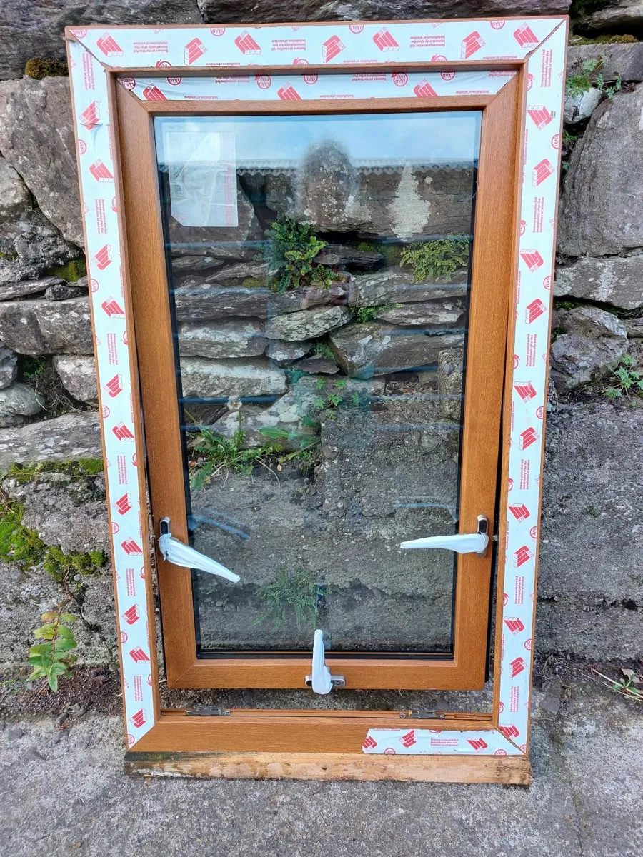 2 New uPVC Double-Glazed Windows "Golden Oak" - Image 4