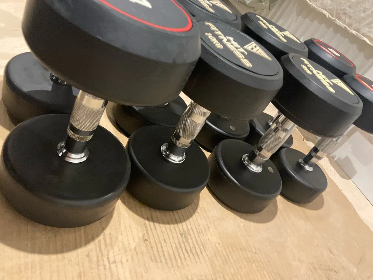 Dumbbells Rubber Round (8-14kg) - Image 3