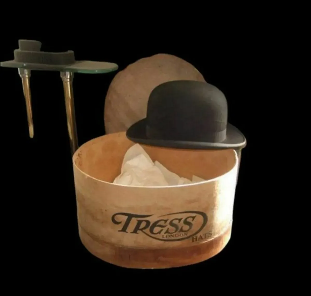Vintage Bowler Hat & Box - Image 1