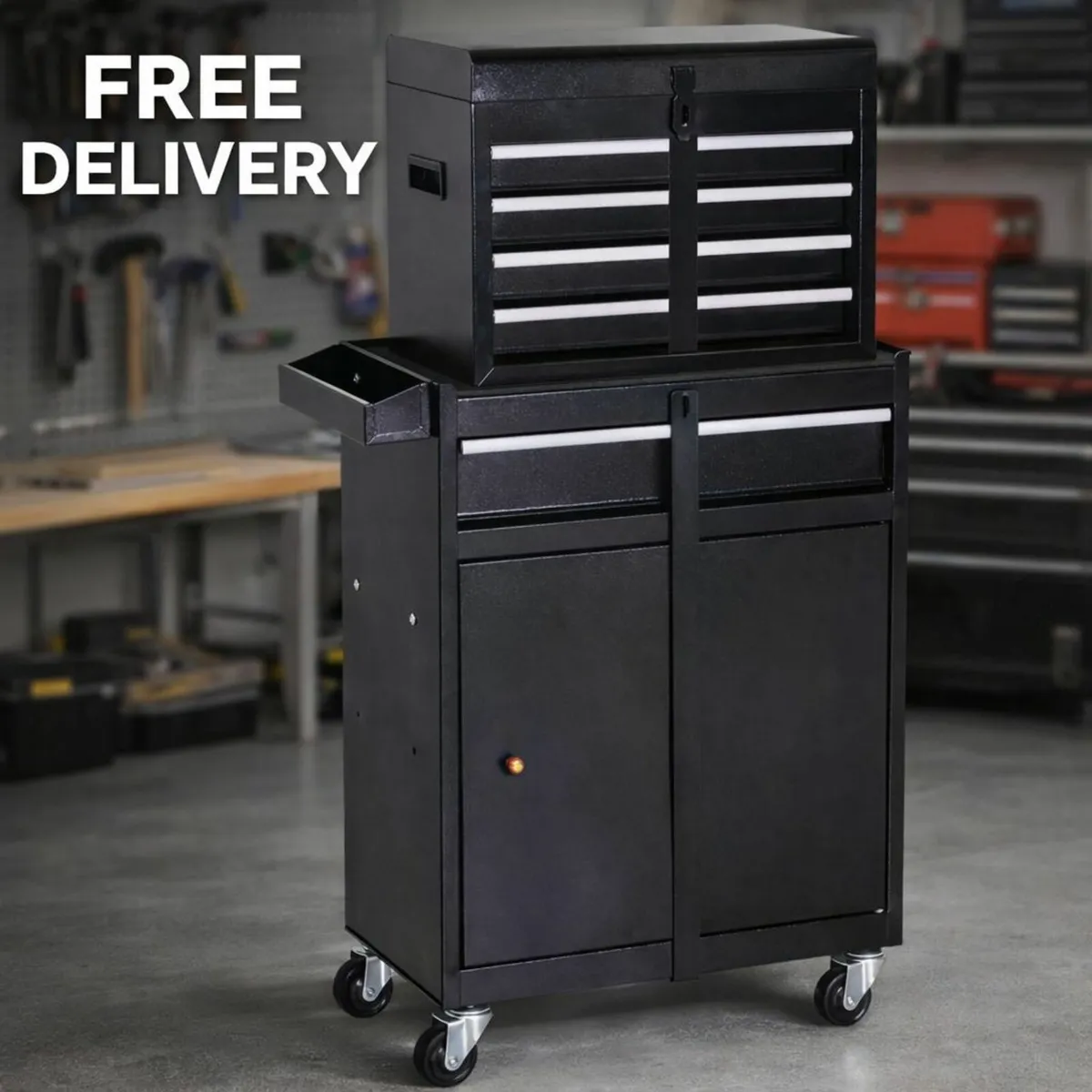 Heavy-Duty Rolling Tool Cabinet with Top Chest & D - Image 1