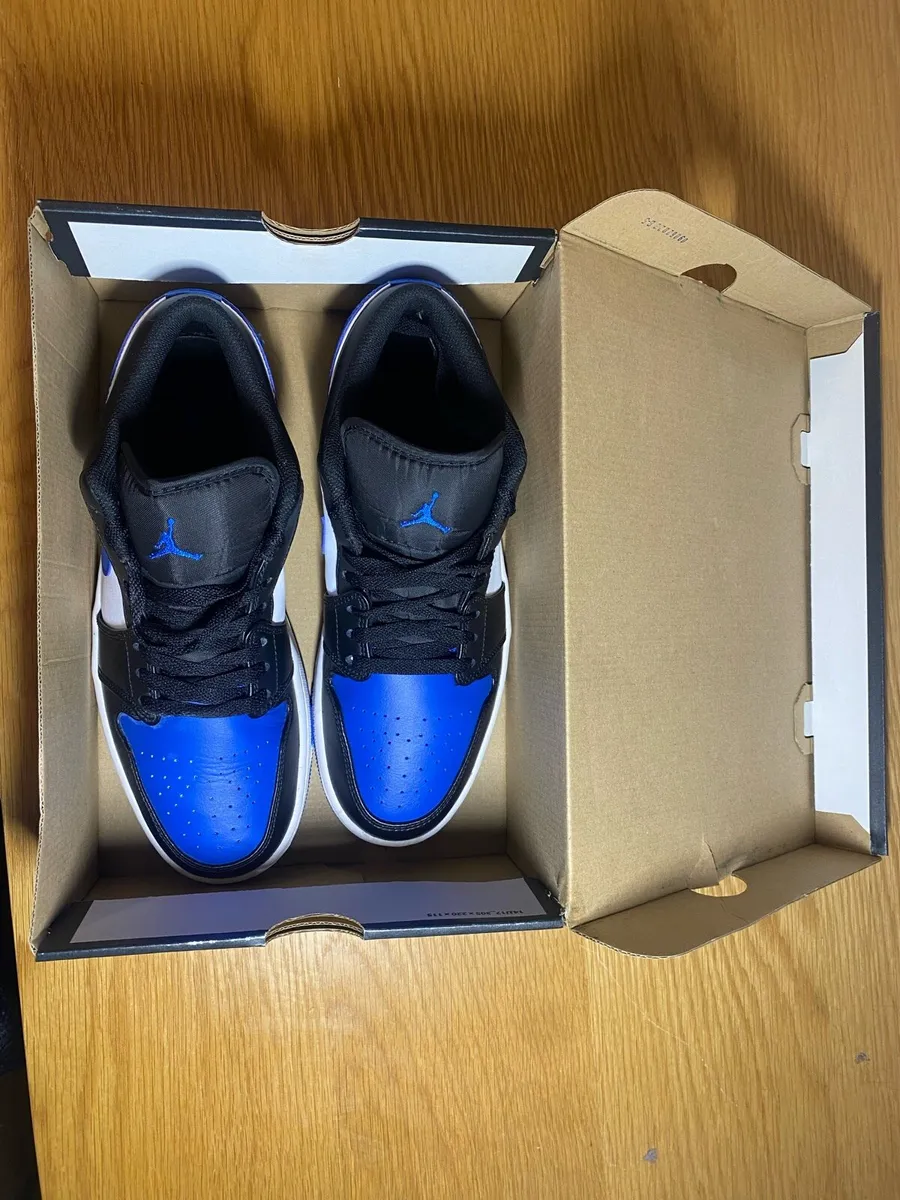 Nike Air Jordan 1 lows, royal blue, uk 8 - Image 3