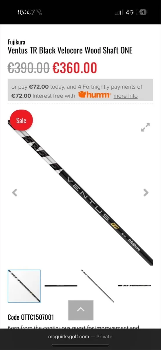 Ventus velocore black TR 6x Ping - Image 2