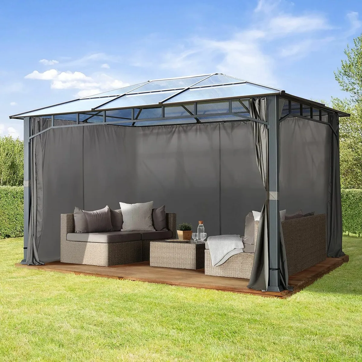 4x4 m hardtop garden pavilion ...Free Delivery - Image 4