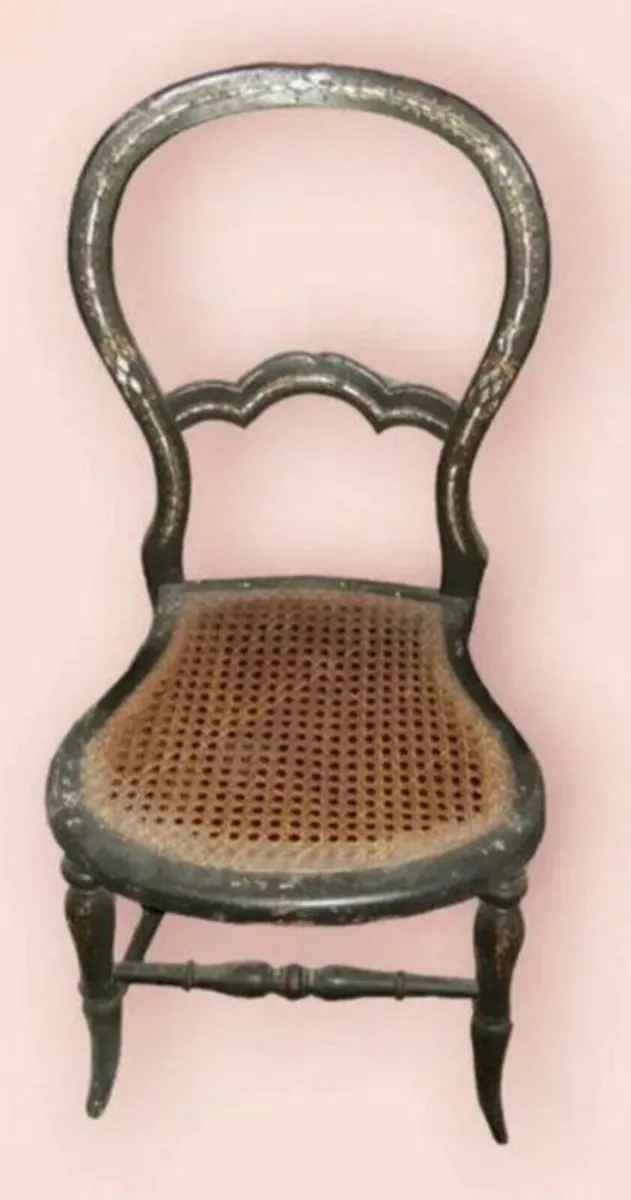 Victorian Chair With Mother Of Pearl Inlay - Image 2