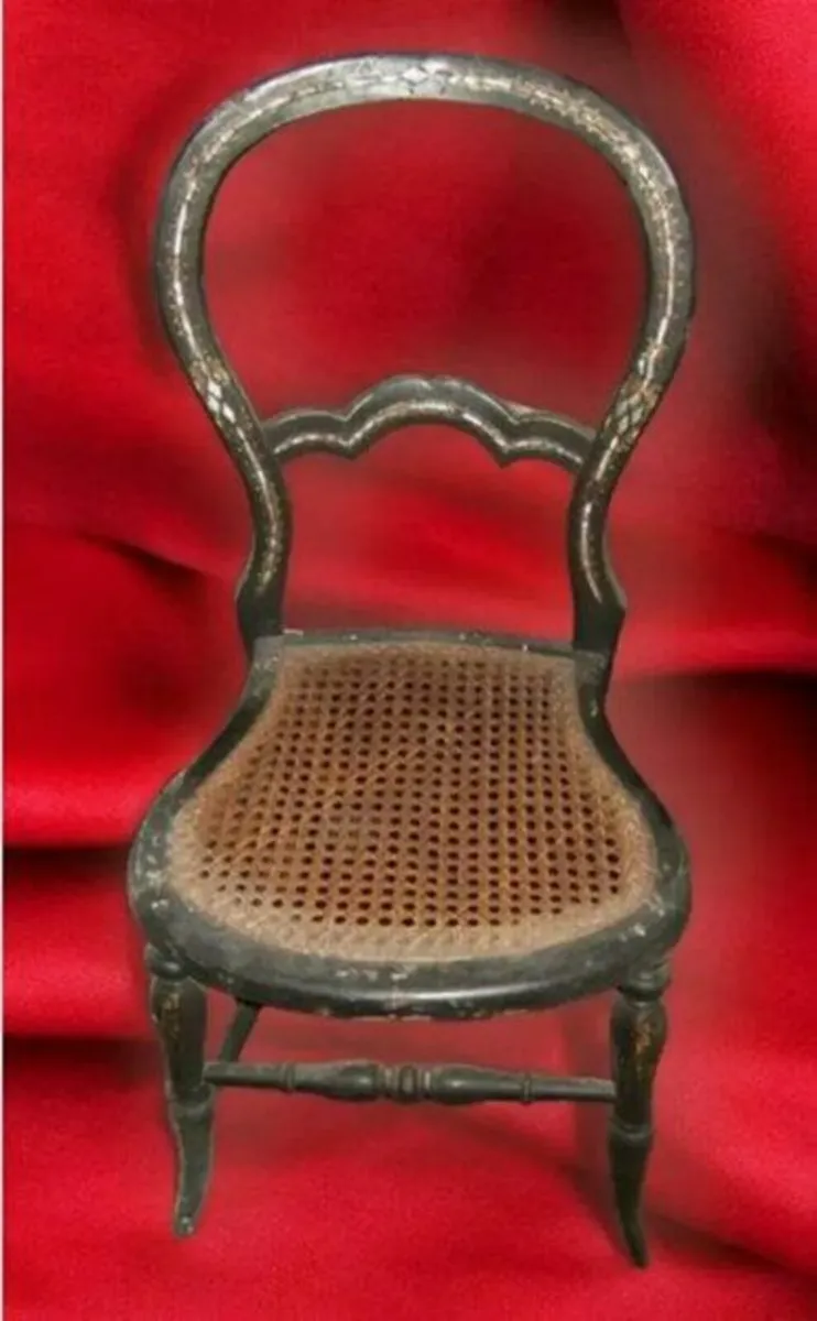 Victorian Chair With Mother Of Pearl Inlay - Image 4