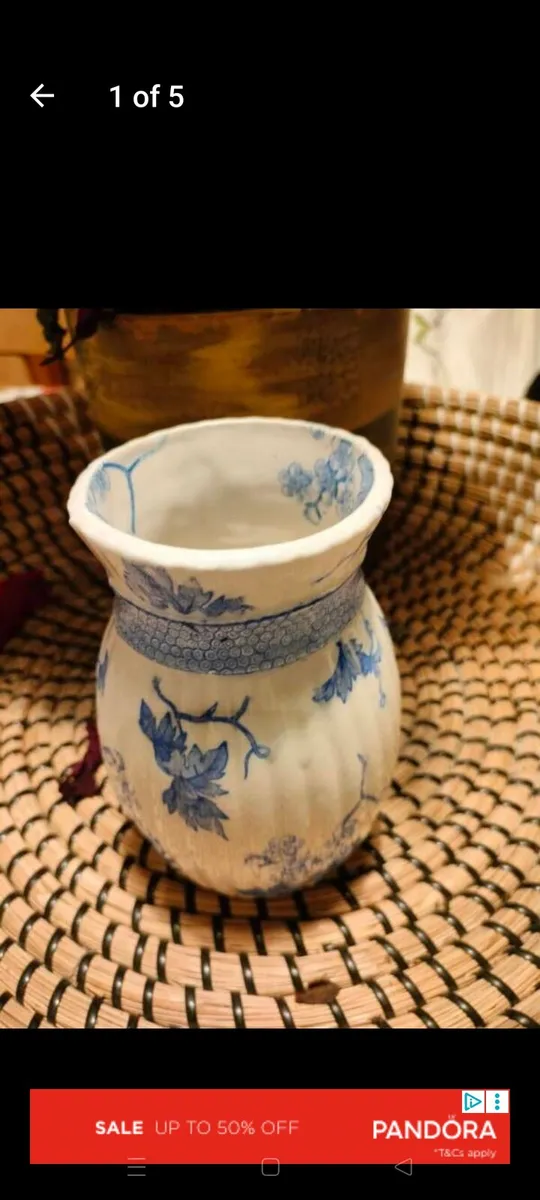 Antique blue and white Ridgeway Bordaux, Stoke on - Image 3