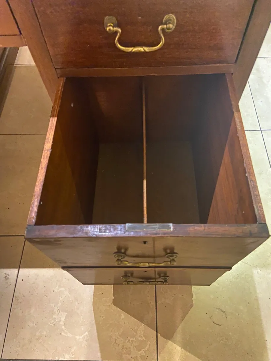 Victorian double sided partners library desk - Image 4